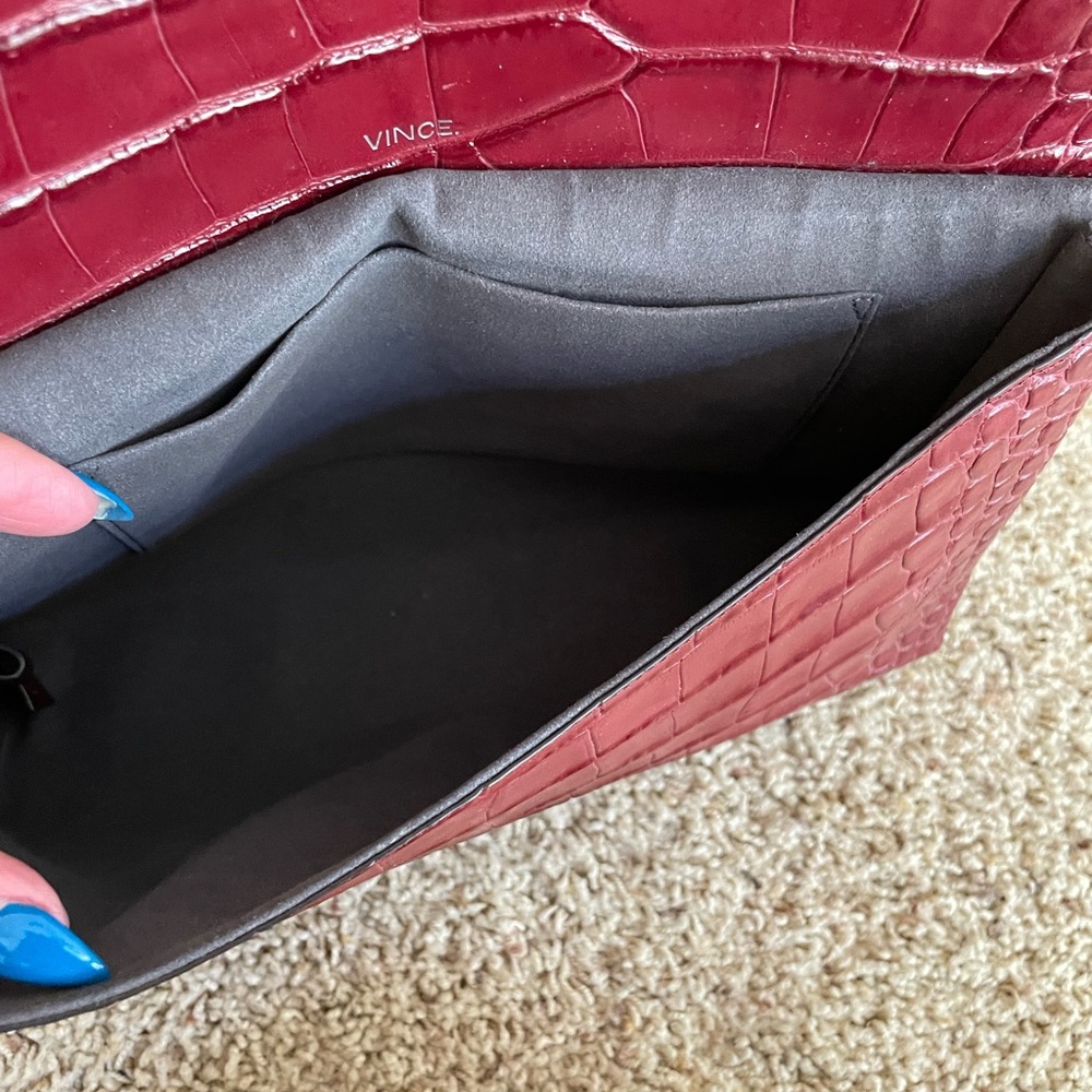 Vince embossed croc clutch - Picture 2 of 5